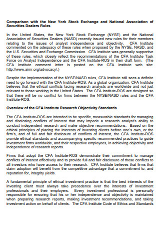 Investment Management Research Report