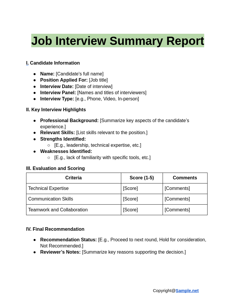 Job Interview Summary Report Google Docs 12 27 2024 10 37 AM