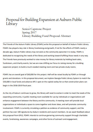 Library Building Project Proposal