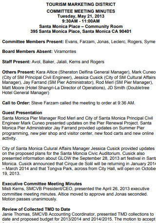 Marketing District Meeting Minutes