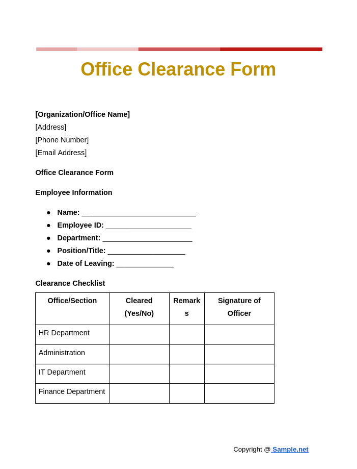 Office Clearance Form Google Docs 10 21 2024 03 41 PM