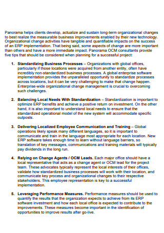 Organizational Change Management Consulting Report