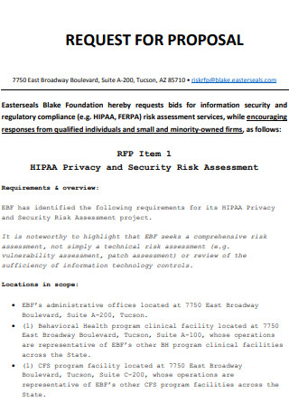 Privacy and Security Risk Assessment Proposal
