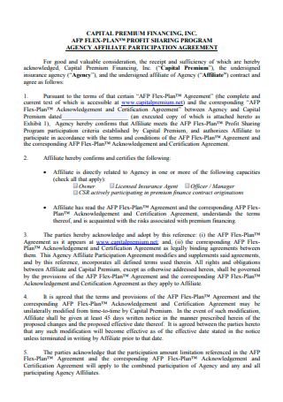 Profit Participation Agreement in PDF