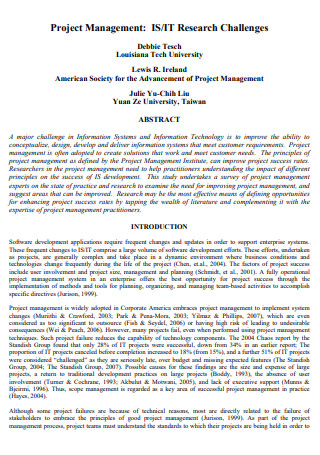 Project Management Research Report