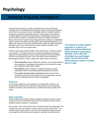 psychology research proposal