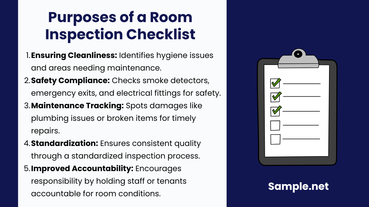 Purposes of a Room Inspection Checklist