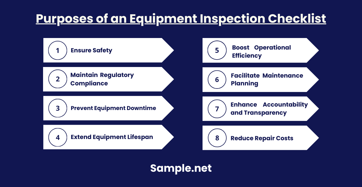 Purposes of an Equipment Inspection Checklist