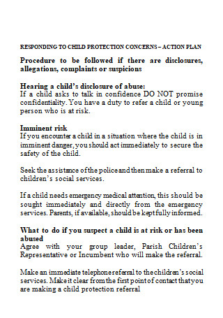 Responding Child Protection Action Plan