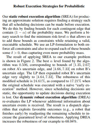 Robust Execution Strategies for Probabilistic