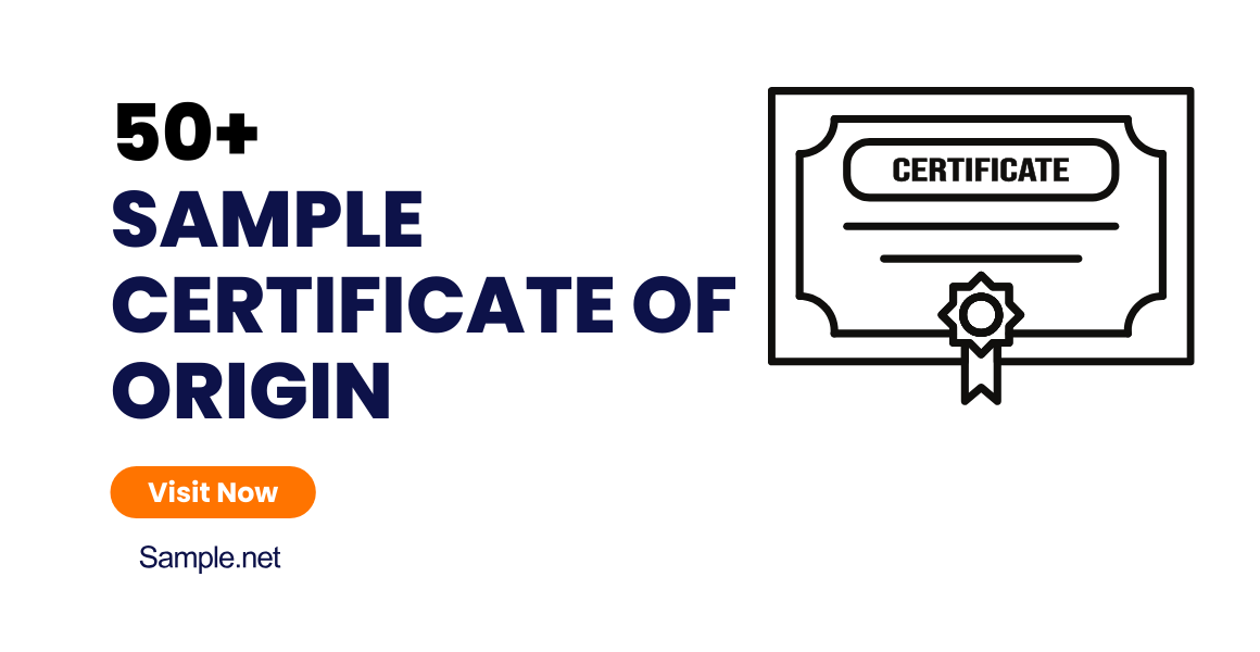 sample certificate of origin