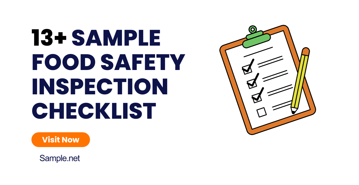 sample food safety inspection checklist