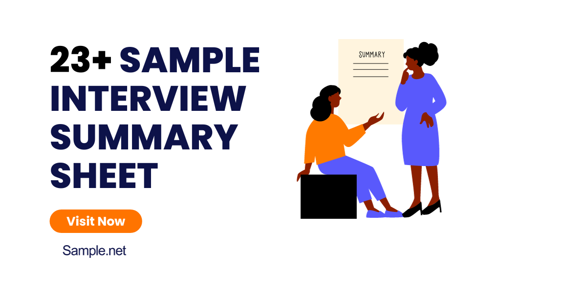 sample interview summary sheet