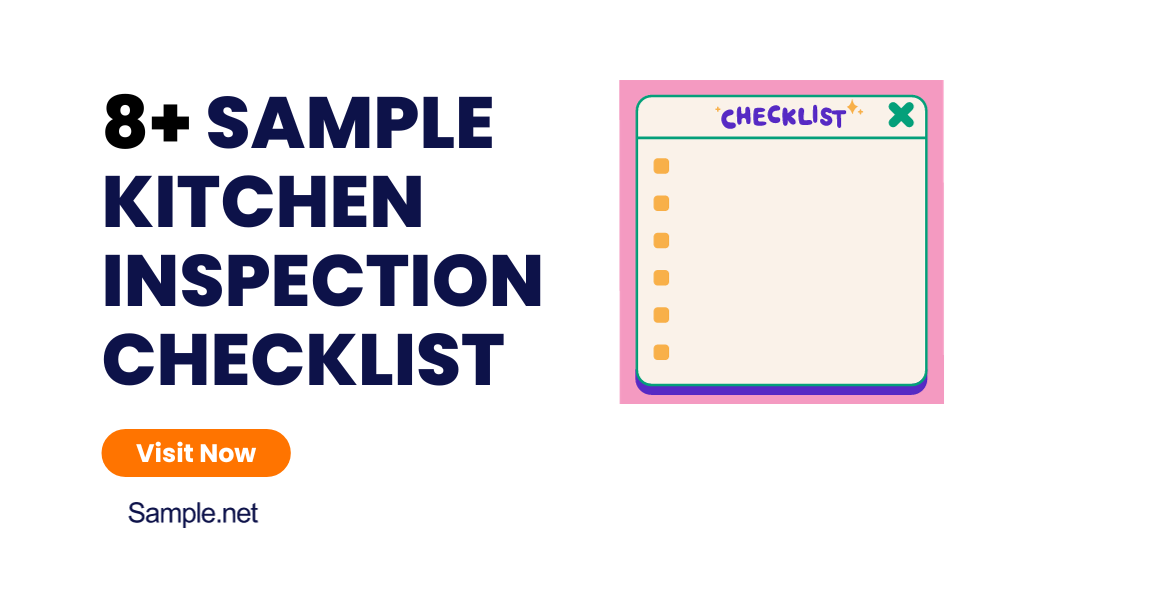 8 Sample Kitchen Inspection Checklist