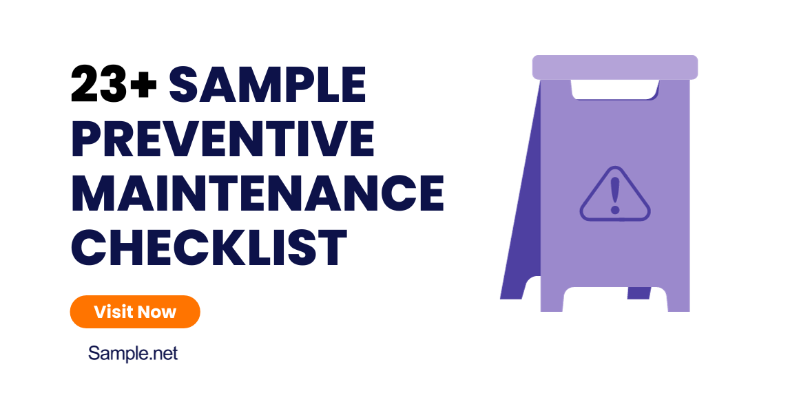 sample preventive maintenance checklist