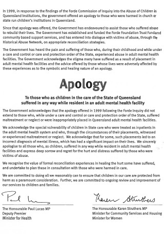 Sample Apology Statement