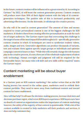 Sample B2B Content Strategy