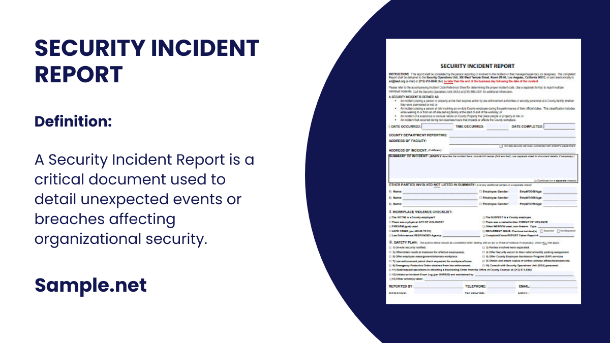 security incident report