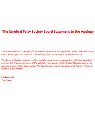 Society Board Statement to the Apology