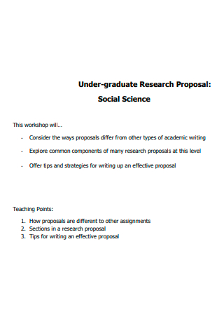 Standard Undergraduate Research Proposal