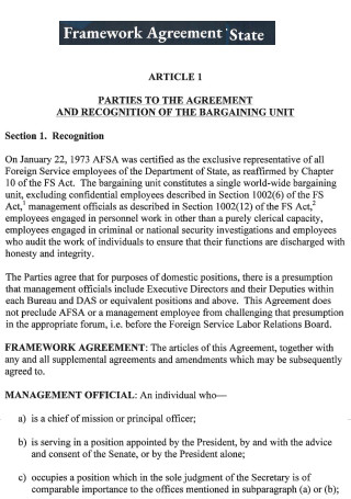State Framework Agreement