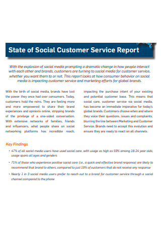 State of Social Customer Service Report