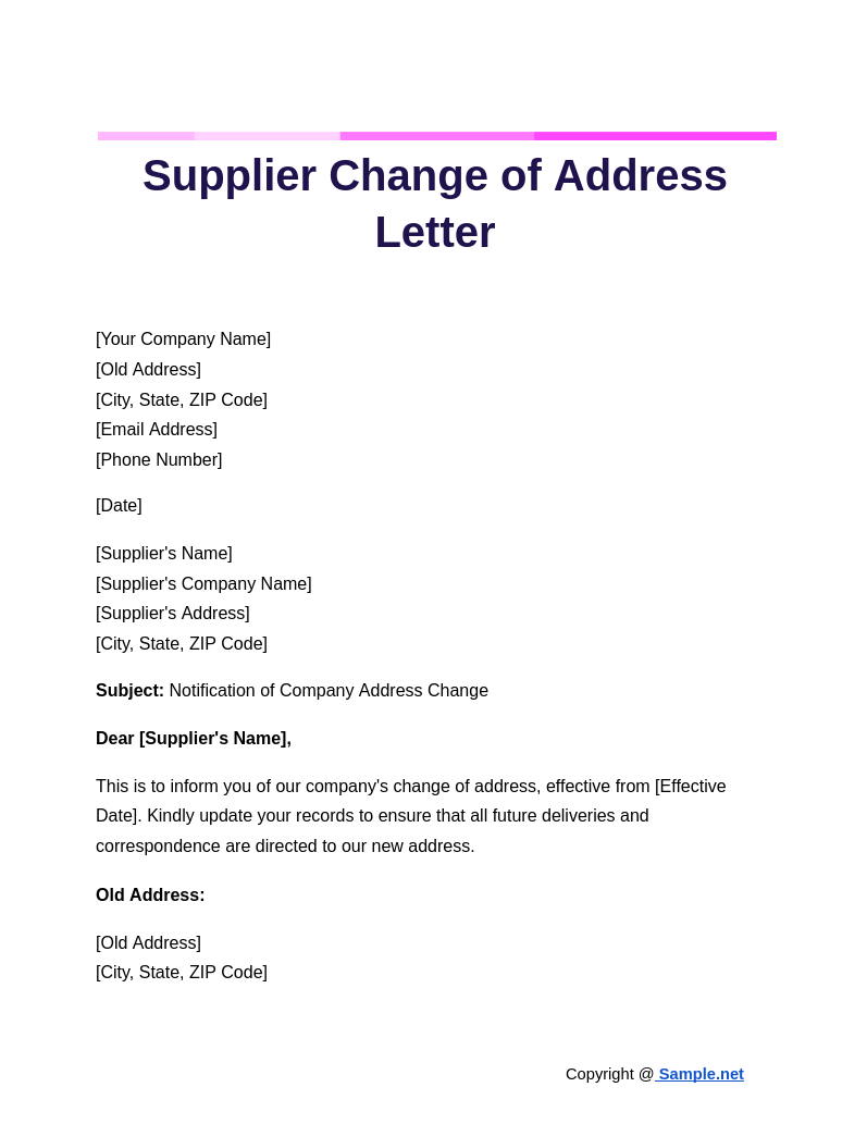 Supplier Change of Address Letter Google Docs 10 22 2024 10 46 AM