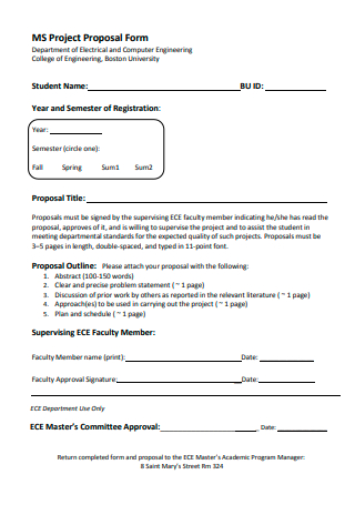Title Project Proposal Form