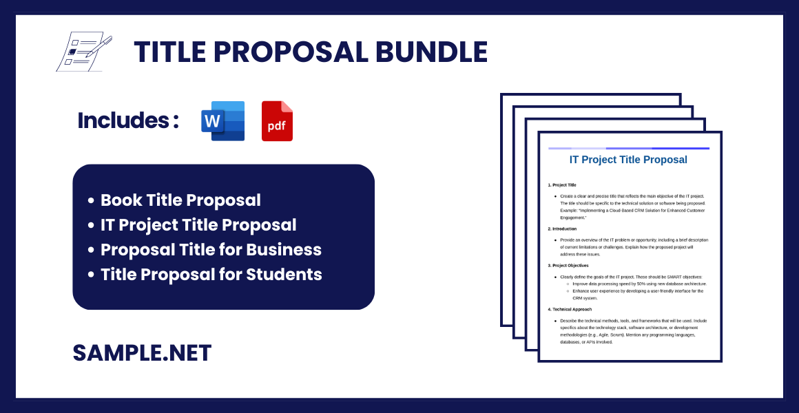 title proposal bundle