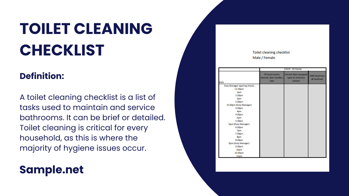 toilet cleaning checklist