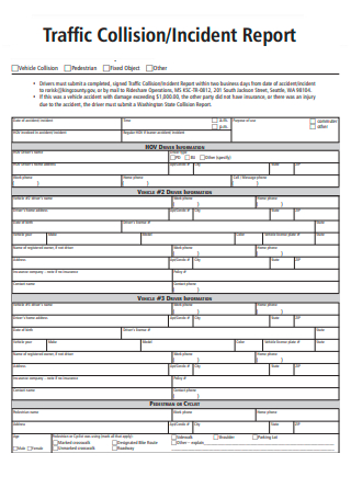 Traffic Incident Report Template