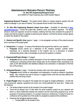 research proposal example undergraduate