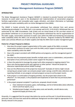 Water Management Assistance Project Proposal