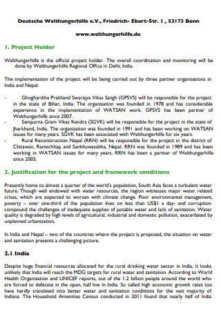 Water Security Project Proposal