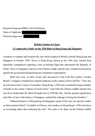 World History Research Proposal