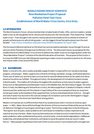 World Water Crisis Centre Project Proposal