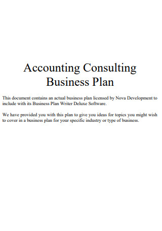 Accounting and Bookkeeping Business Plan