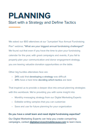 Annual Fundraising Planning in PDF