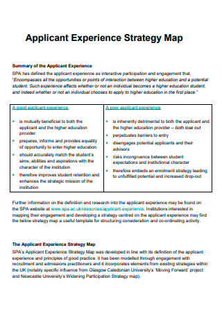 Applicant Experience Strategy Map
