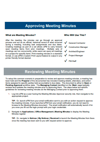 Approving Meeting Minutes