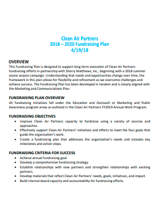 Basic Fundraising Plan