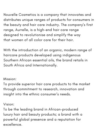 Beauty Salon Company Profile