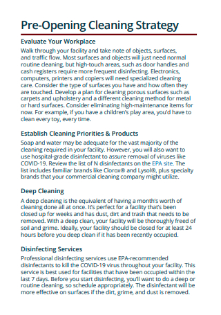 sample cleaning service business plan