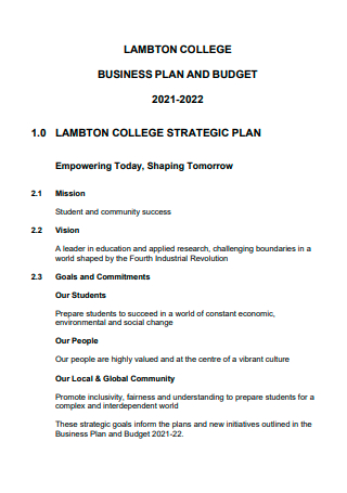 bullsbrook college business plan