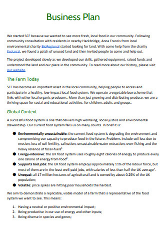 Community Farm Business Plan