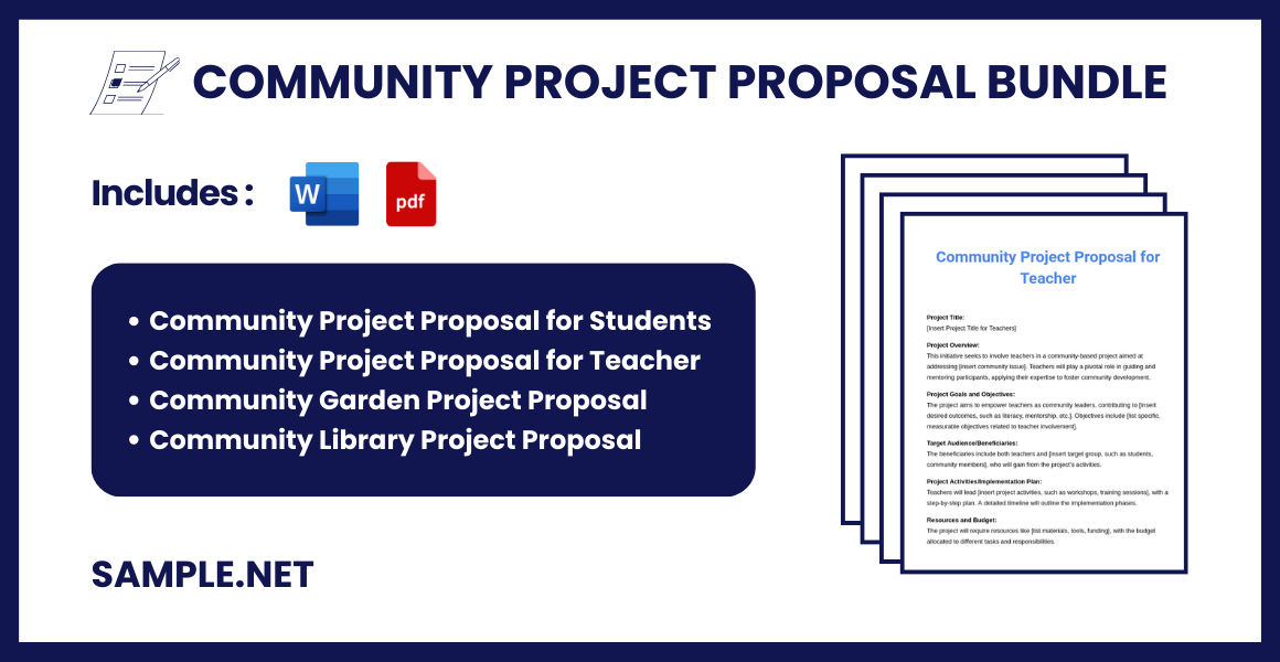 Community Project Proposal Bundle