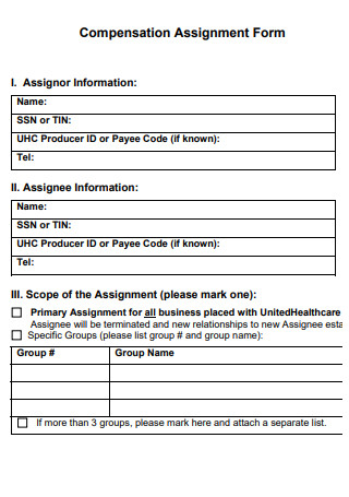 Compensation Assignment Form
