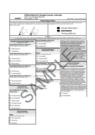 Coordinated Election Official Ballot