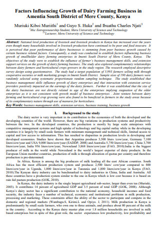 Dairy Farm Growth Business Plan