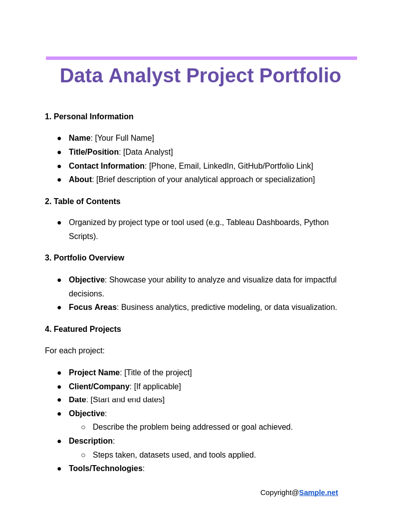 Data Analyst Project Portfolio Google Docs 11 12 2024 04 17 PM